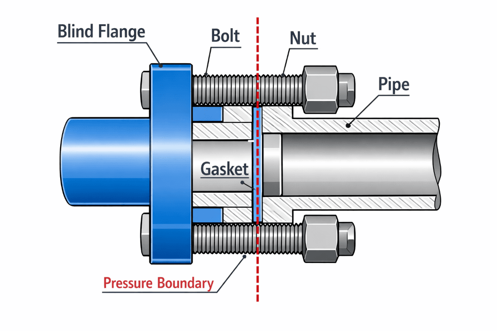 Blind Flange Cross Section Diagram